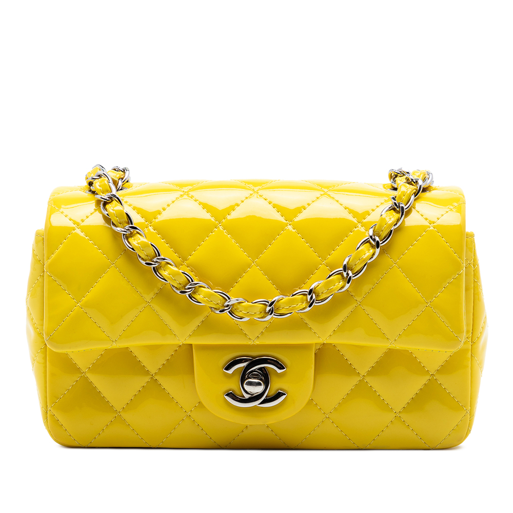 Pre-Loved Chanel Mini Rectangular Classic Patent Single Flap